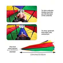 1pc Multicolor Cute Mini Parasol, Phone Sunshade, Cycling Sun Protection Decorative Pendant - Multicolor - View 7