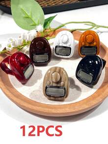 Penghitung Cincin Tekstur Kayu Baru, Tekan dan Tahan Tombol Reset untuk Mengatur Ulang dengan Cepat, Pengoperasian Sederhana, Cocok untuk Penghitungan, Inventaris - Beraneka warna - View 24