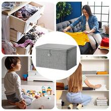 2025 Storage Box With Combination Code Lock Storage Box With Lid Fabric Closet - OC0000043018110 - View 5