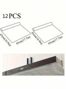 12/24/48pcs Disposable High-Efficiency Oil-Absorbing Smokeless Kitchen Range Hood Filter Paper, Universal Size, With Durable Adhesive Protective Film - A - View 11