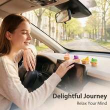 4pcs Fruit Basket Car Decor Ornaments With Adhesive Pads, Suitable For Car Interior, Center Console, Desktop Computer Screen, Office Workstation Decoration - Fruit Basket Decor - View 4