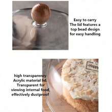 2026 New Model Covered Tray Commercial Bakery Cake Dessert Plating Rectangular Home Use Cup Fruit Tray - View 4