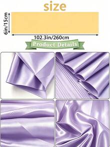 20pcs Wedding Satin Chair Sashes Light Purple Bows 6x102 Inches (Approx. 15x260 Cm) Ribbon Fabric Bands Suitable For Wedding Banquets, Parties, And Other Chair Decorations - Mauve Purple - View 9