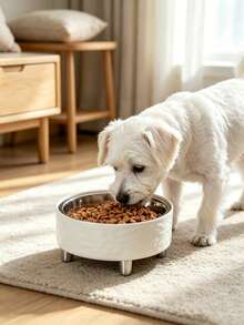 Stainless Steel Pet Bowl, Raised Elevated Feeding Bowl, Neck Protection Anti-Slip Anti-Detachable Design, For Cat Dog Food And Water Feeding, Suitable For All Pets Indoor Daily Feeding - mean - View 7