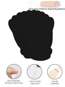 10pcs Disposable Non-Woven Fabric Breast Pads, Black Gourd-Shaped Non-Woven Fabric Breast Pads, Strapless Self-Adhesive, Skin-Friendly Invisible Comfortable - Multicolor - View 8