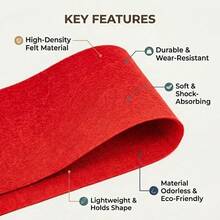 Felt Inset Bag Organizer, Multi-Pocket Cosmetic Bag, Portable Inner Bag For Tote Handbag Festival Graduation Teacher Appreciation Gifts Birthday Gift Holiday Essentials Beach Essentials Accessories - Red - View 3