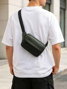 Chest Bag, New Shoulder Bag, Outdoor Backpack, Cycling Waist Pack, Sports & Casual Crossbody Bag,Y2k - Green - View 1