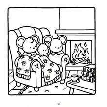 Soft & Cute Healing Coloring Book, Small Animals (Fox, Bear, Mouse, Hedgehog, Sloth) Warm Scenes, 20cm Square Paperback, Suitable For Adult Stress Relief Coloring, Warm Gift For Valentine's Day, Easter And Birthday - Multiple Styles - View 3