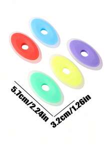 5pcs Candy Color Eraser Set, Heat-Erasable Oval Erasers, Soft Pencil Erasers, Highly Attractive Pastel Stationery, Clean Erasing Without Leaving Traces, School Supplies, Suitable For Students' Classroom Notes Erasure, Gift For Students And Classmates - Multi-color - View 5