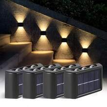 Solar Wall Light 6-LED Solar Fence Light Outdoor Dual-Head Garden Light Suitable For Yard, Villa, Balcony, Garden, Pathway, Stairs, Poolside Decoration Create Warm Atmosphere - Solar Wall Light - View 2