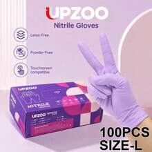 Găng tay Nitrile dùng một lần màu tím nhạt UPZOO, nhiều quy cách, phù hợp để rửa bát, sơn, tẩy lông tại nhà và dọn dẹp vệ sinh - Hộp đựng màu tím nhạt - Xem 14