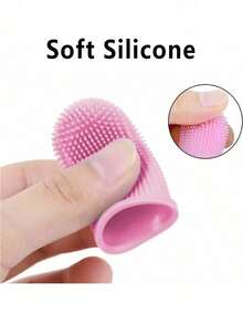 1-6pcs Pet Dog Finger Toothbrush, 360° Wrap-Around Design Silicone Finger Sleeve Brush, Home Daily Dental Cleaning Tool, Portable Pet Care Accessory, Suitable For Puppies And Medium Dogs, Easy To Clean And Reusable Pet Oral Care Product - Multicolor - View 4