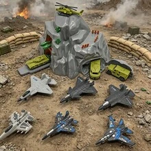 Boys Educational Military Toy Press-To-Launch Missile Military Vehicle Army Mountain Cave Launch Base Role Play Interactive Toy Children's Birthday Gift - Green - View 10