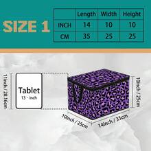 Kotak Penyimpanan Lipat dengan Tutup Resleting dan Pegangan, Kotak Penyimpanan Kain Poliester Tahan Lama Kapasitas Besar yang Ditingkatkan, 4 Kotak Organizer Motif Campuran Leopard, Motif Leopard Klasik Cokelat / Hitam & Putih / Ungu & Merah Muda / Gradien Pelangi, Wadah Penyimpanan Lipat untuk Pakaian, Perlengkapan Tidur, Mainan, Kamar Tidur, Asrama, Hadiah Dekorasi Rumah - Beraneka warna - View 18