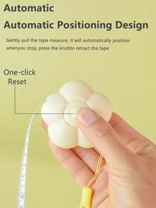 1pc Round Floral Soft Tape Measure, Automatic Retractable, With A Lanyard And Button, Double-Sided Markings, Portable Emergency Solution, Suitable For Sewing And Body Measurements: Waist, Chest, Fabric, DIY Crafts, Travel, Back-To-School Season. - Multiple Styles - View 6