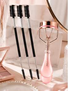 Women's Makeup Eyelash Curler, Rose Gold Metal Frame With Water Drop Non-Slip Handle, Suitable For Single Eyelids And Double Eyelids, Long-Lasting Curl And Shaping, Home And Travel Makeup Tool - Pink - View 8