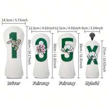 Sakura Series White Golf Club Head Cover, Golf Accessories, Golf Supplies, Durable Materials, Providing The Best Protection For Your Golf Club. - Multicolor - View 12