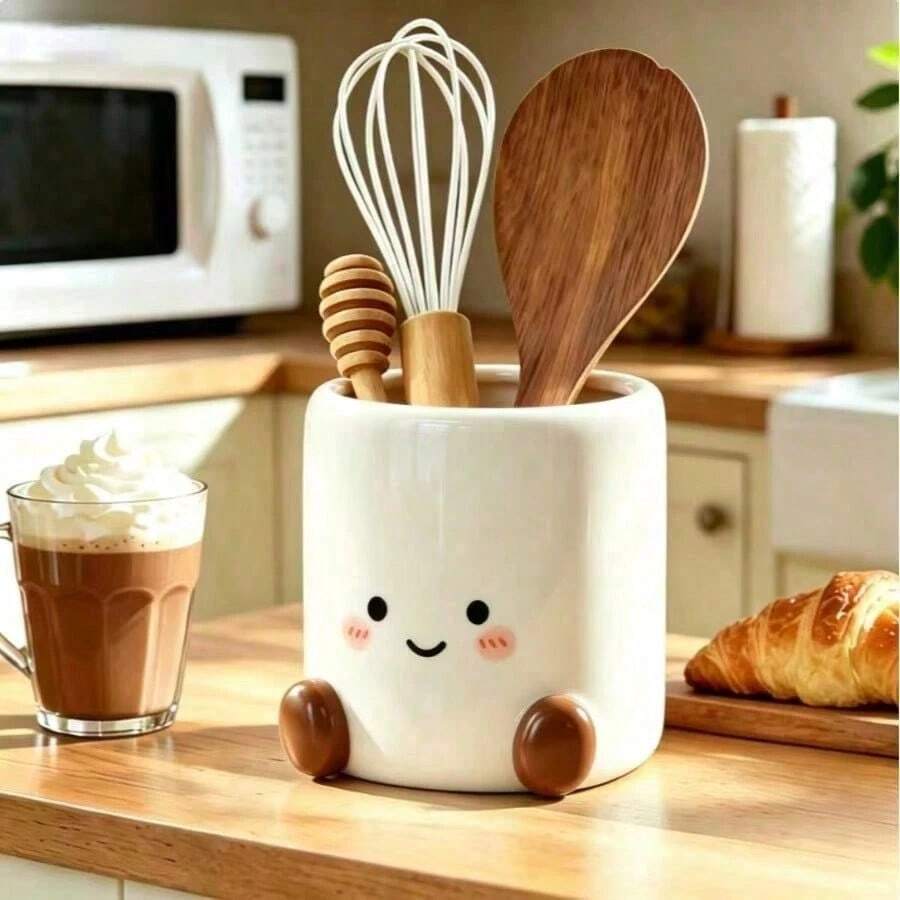 Multifunctional Practical Storage Box, Can Store Chopsticks And Tableware, Large Capacity Internal Space, Also Suitable For Storing Makeup Brushes, Cosmetics And Hair Clips - View 1