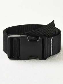 1pc New Unisex Braided Belt - Black - View 2