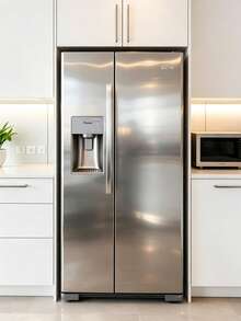 1 Roll Glossy White Thickened PVC Peel And Stick Contact Paper, Waterproof Removable Heat-Resistant Self-Adhesive Wallpaper For Refrigerator Refurbishment And Color Change, Suitable For Dishwasher And Oven - Multicolor - View 13