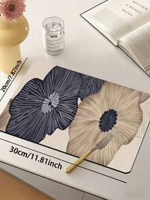1pc 3.5mm Cuttable Diatom Mud Mat, Vintage Line Floral Pattern, Cushioned Anti-Fatigue Kitchen Non-Slip Mat, Suitable For Kitchen, Bathroom, Entryway, Hallway, Living Room, Outdoor Garden, Bathroom - Multicolor - View 14