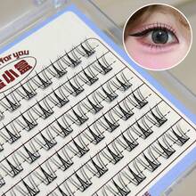 MIXIAOHE Self-Adhesive Korean Style Thin Cluster False Eyelashes 48/60/96 Clusters 12mm Transparent Lightweight Nude Natural Look Segmented Eyelashes Suitable For Daily And Girl Group Style Eye Makeup - View 17