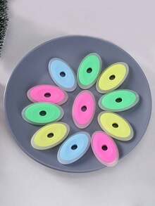 5pcs Candy Color Eraser Set, Heat-Erasable Oval Erasers, Soft Pencil Erasers, Highly Attractive Pastel Stationery, Clean Erasing Without Leaving Traces, School Supplies, Suitable For Students' Classroom Notes Erasure, Gift For Students And Classmates - Multi-color - View 7