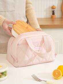Tas Bekal Makan Siang Berinsulasi Berlapis 8L Kapasitas Besar Tahan Air Menjaga Dingin, Tas Jinjing dengan Banyak Kantong, Tas Tangan Poliester Tahan Noda, Tas Penyimpanan Makanan Portabel yang Dapat Digunakan Kembali untuk Kerja Kantor, Sekolah, Piknik, Berkemah, dan Penggunaan Sehari-hari di Luar Ruangan - MultiWarna - View 3