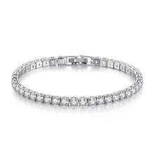 925 Sterling Silver Zirconia Inlaid Bracelet Is Perfect For Weddings, Banquets, Anniversaries, Valentine's Day Gifts - White - View 8