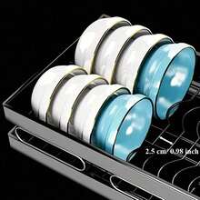 2-Tier Sink Dish Drying Rack, Black Metal Kitchen Sink Organizer With Knife Holder, Utensil Basket And Hooks, Multi-Functional Cookware Storage Rack With Knife Slot, Utensil Rack And Hooks, Suitable For Plates - Black - View 2
