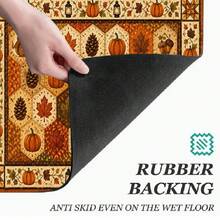 Autumn Animal & Pumpkin Print Absorbent Mat / Drying Mat / Coffee Machine & Tableware Drying Pad - Absorbent Polyester Desktop Protector With Rubber Non-Slip Backing, For Kitchen Countertop Decor - Home Bar And Dining Table Placemat - Multicolor - View 7