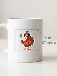 10/20/40pcs Custom Photo Thanksgiving Turkey Sticker, Personalized Kid Turkey Decal For Mugs Cups Gift Bags Party Favor Autumn Holiday Decoration - Multicolor - View 5
