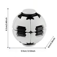 1pc Back To School Cube Stress Ball, Rotatable Finger Spinner Puzzle Toy, Stress Relief Brain Training Educational Tool, Children's Toy, Kids Spinner Toy, Perfect As Classroom Reward Or Portable Backpack Accessory, Suitable For Boys And Girls - Multicolor - View 8