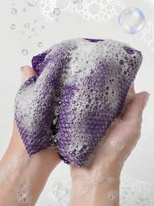 Authentic African Exfoliating Net Sponge, Suitable For Body And Back Scrubbing, Light Beige Nylon Fiber Bathing System, Stretchable Shower Sponge, Suitable For All Skin Types, Ideal For Daily Use - Multiple Styles - View 2