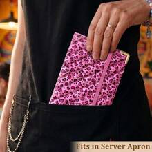 Server Books Waitress, Cute Server Book With Zipper Pocket - Rose-leopard - View 5