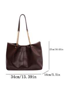 Tas jinjing minimalis berkapasitas besar dengan kantong dalam, cocok untuk bekerja, bepergian, wanita, mahasiswa, pekerja kantoran, profesional kerah putih, dapat digunakan untuk kantor, bisnis, perjalanan, kembali ke sekolah, dan berbagai kesempatan lainnya. - Kopi - View 2