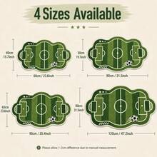 1pc Asymmetrical Football Design Carpet, Bedside Rug, Fluffy Texture, Suitable For Living Room, Bedroom, Kitchen, Holiday Decoration Carpet, Bedside Rug, Universal Seasonal Appeal, Ideal For Indoor Use (Hand-Cut Asymmetrical Pattern May Have 1-5cm Error, Suggest Choosing Larger Size) - Multicolor - View 6