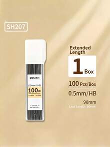 2 buah Pensil Mekanik Otomatis Putih 0.7mm untuk Pelajar, Anti-Patah, Dapat Diklik, Dapat Dipindahkan, HB, Kapasitas Isi Besar (1 Pensil + 100 Isi Ulang) - beraneka warna - View 5