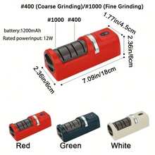 Professional USB Electric Knife Sharpener - Portable And Efficient, Suitable For Home And Chef Use, Equipped With Lithium Battery, Fine Abrasive Grit, USB Rechargeable, 1200mAh Battery, Made Of Durable ABS Material, Perfect For Kitchen Knives, Kitchen Knife Sharpener | Sleek Design Sharpener | Durable ABS Sharpener - Multicolor - View 5