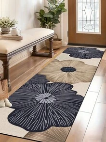 1pc 3.5mm Cuttable Diatom Mud Mat, Vintage Line Floral Pattern, Cushioned Anti-Fatigue Kitchen Non-Slip Mat, Suitable For Kitchen, Bathroom, Entryway, Hallway, Living Room, Outdoor Garden, Bathroom - Multicolor - View 9
