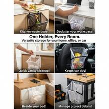 1PC Cabinet Door-Mounted Trash Bag Holder, Foldable Hanging Trash Bag Rack, Portable Plastic Bag Storage Rack, Suitable For Kitchen Cabinets, Under Sinks, Bathrooms, Offices, Dormitories, And Bathroom Vanity Storage. Ideal For Autumn Home Decor. - Multicolor - View 5