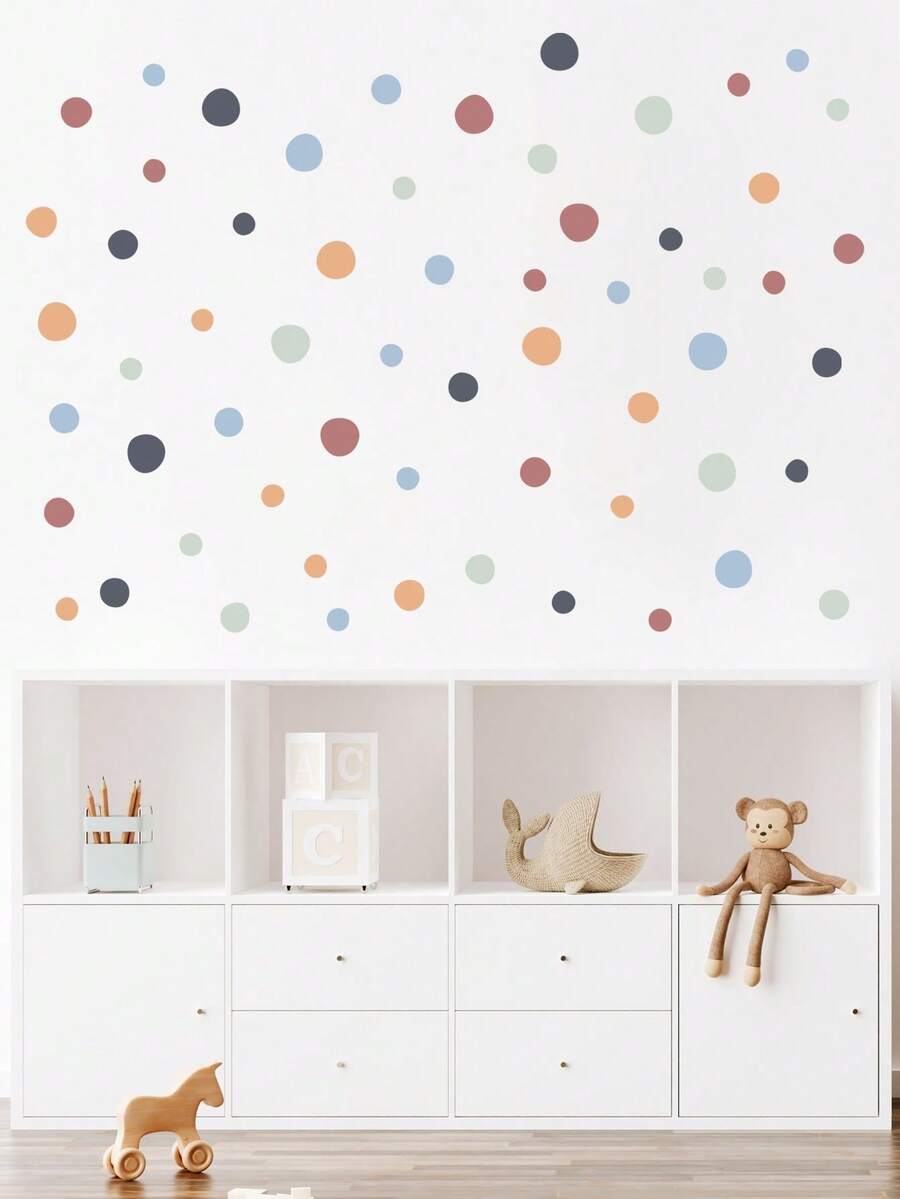 1pc Asymmetrical Round Wall Sticker - Multiple Styles - View 1