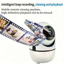 2.4G Wireless WiFi Camera, Indoor Security Camera, Human Tracking, Two-Way Audio, Night Vision With Fill Light, Home Baby/Pet Monitor, Rotatable/Tiltable Baby Monitor/Pet Camera, APP Remote View, Dome Surveillance Camera, Multiple Installation Options For Wall, Ceiling, Desktop - White - View 9