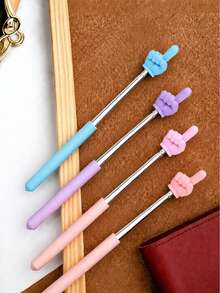 1pc/2pcs/4pcs 68cm Telescopic Finger Reading Stick (Random Color), Teaching Pointer, Multiple Colors Available, Reading Finger Telescopic Pointer, Pointing Teaching Tool Baton, Teacher's Teaching Stick, Parent/Teacher Teaching Aid Pointer, Reading Stick For Book Learning, Suitable For Birthday Gift Bags, Party Fillers, Classroom Rewards And Carnival Prizes (Random Color) - Multicolor - View 8