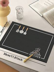 1pc Minimalist Line Style Kitchen Theme Pattern 3.5mm Soft Rubber Kitchen Mat, Absorbent & Dirt-Resistant Small Rug, Bathroom Mat, Outdoor Doormat, Suitable For Kitchen, Bathroom, Laundry Room, Living Room, Garden, Indoor - Multicolor - View 14