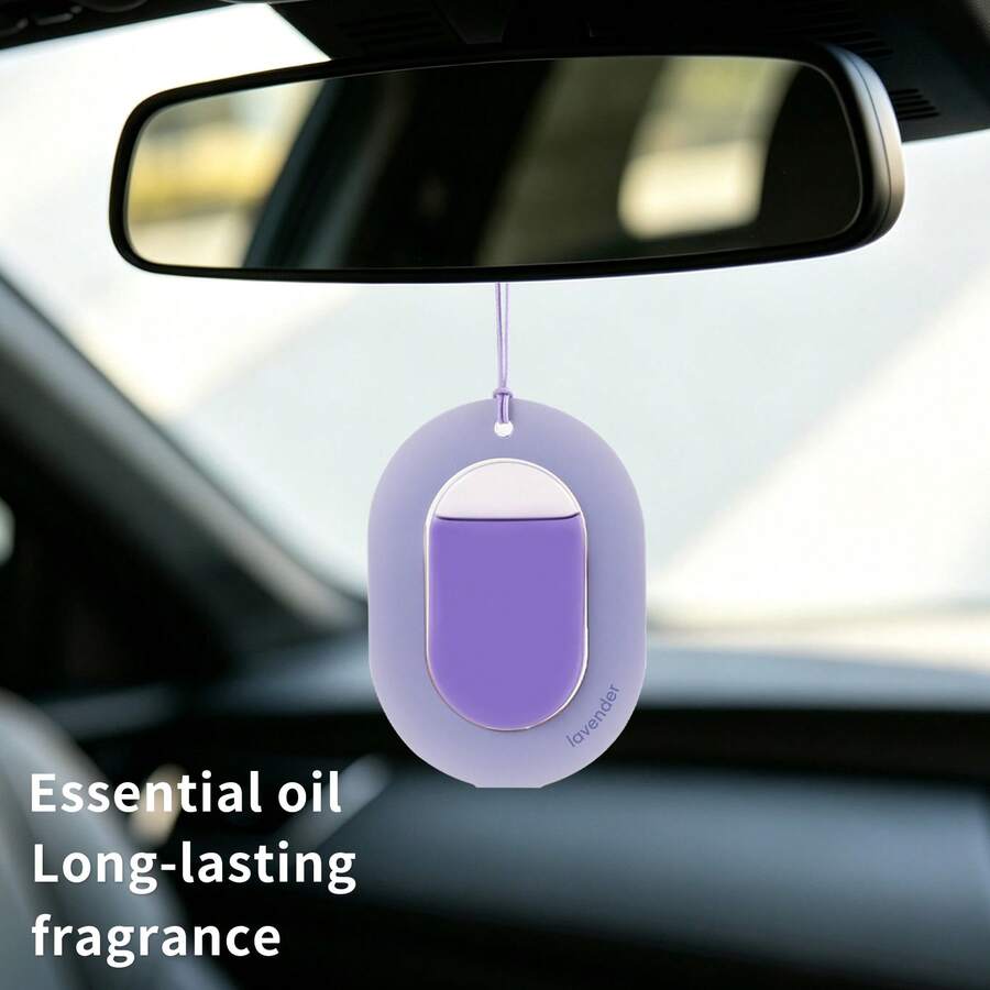 Quicksand Glass Round Hanging Car Air Freshener, Minimalist Rearview Mirror Fragrance Pendant, Multi-Scenario Car Interior, Closet And Home Decor Fragrance Ornament, 3 Colors Available - Multicolor - View 1