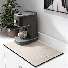 1 Piece Simple Style Kitchen Mat, High-Quality Diatomaceous Earth Material, Non-Slip Heat-Resistant Dining Table Mat, Holiday Utensil Drainage Mat, Suitable For Home Kitchen Coffee Bar Decoration - Beige - View 16