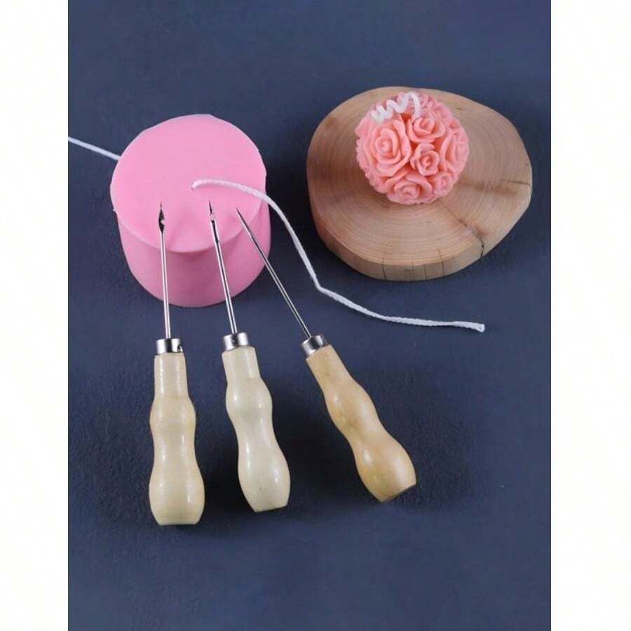 Alat Pembuat Lubang Lilin DIY, Bor Tangan Bentuk Kerucut untuk Lubang Bulat, Cetakan Silikon, Alat Bantu Kayu Praktis untuk Membuat Lubang Kecil pada Lilin - dril - View 1