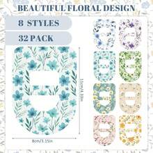 1 Set - 2/8/16 Pieces Adhesive Patches For Omnipod 5 CGM, Floral Waterproof Sweat-Resistant Adhesive Tape Stickers, Diabetes Sensor Protective Covers, Flexible Breathable Pre-Cut Patches - View 2