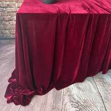 A Rectangular 200gsm Velvet Tablecloth For Wedding And Party Decoration - A - View 9